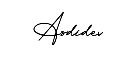 Create a personalized artistic stamp with Asdidev in AmerikaSignatureDemo-Regular font. Perfect for visual artists, designers, and influencers. Asdidev signature style 3 images and pictures png