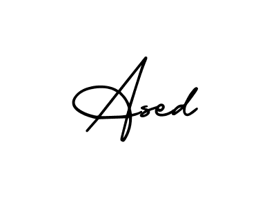It looks lik you need a new signature style for name Ased. Design unique handwritten (AmerikaSignatureDemo-Regular) signature with our free signature maker in just a few clicks. Ased signature style 3 images and pictures png