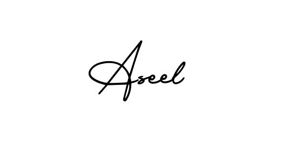 Aseel  stylish signature style. Best Handwritten Sign (AmerikaSignatureDemo-Regular) for my name. Handwritten Signature Collection Ideas for my name Aseel . Aseel  signature style 3 images and pictures png