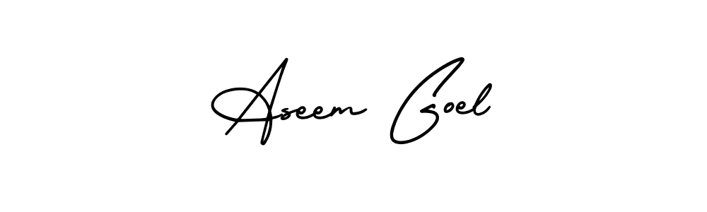 Also You can easily find your signature by using the search form. We will create Aseem Goel name handwritten signature images for you free of cost using AmerikaSignatureDemo-Regular sign style. Aseem Goel signature style 3 images and pictures png