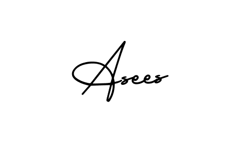 Make a beautiful signature design for name Asees. With this signature (AmerikaSignatureDemo-Regular) style, you can create a handwritten signature for free. Asees signature style 3 images and pictures png