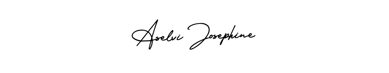AmerikaSignatureDemo-Regular is a professional signature style that is perfect for those who want to add a touch of class to their signature. It is also a great choice for those who want to make their signature more unique. Get Aselvi Josephine name to fancy signature for free. Aselvi Josephine signature style 3 images and pictures png