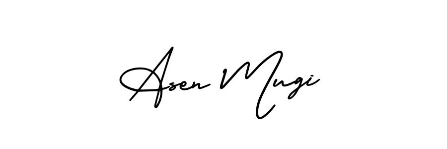 Create a beautiful signature design for name Asen Mugi. With this signature (AmerikaSignatureDemo-Regular) fonts, you can make a handwritten signature for free. Asen Mugi signature style 3 images and pictures png