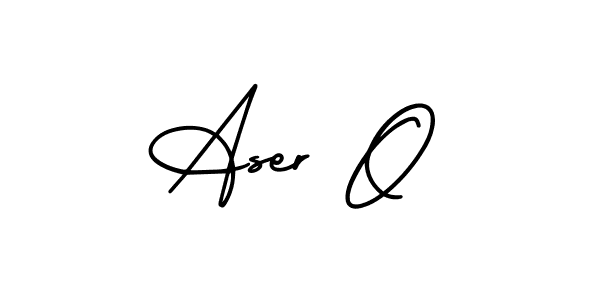 Make a beautiful signature design for name Aser O. Use this online signature maker to create a handwritten signature for free. Aser O signature style 3 images and pictures png
