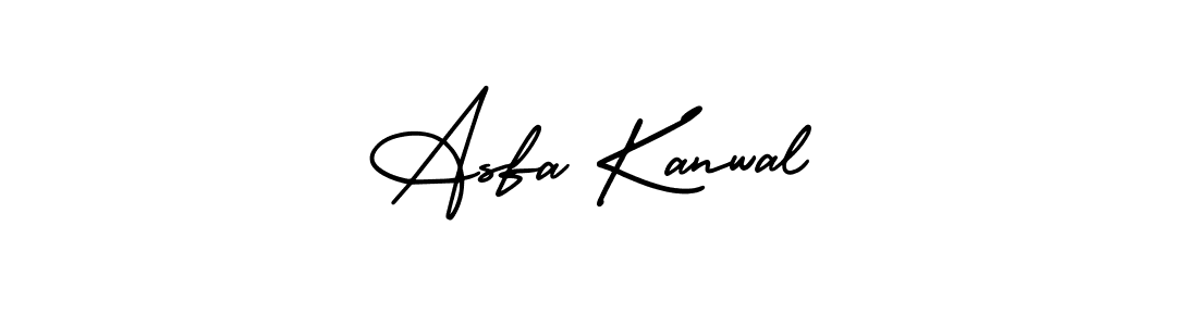 Make a beautiful signature design for name Asfa Kanwal. With this signature (AmerikaSignatureDemo-Regular) style, you can create a handwritten signature for free. Asfa Kanwal signature style 3 images and pictures png