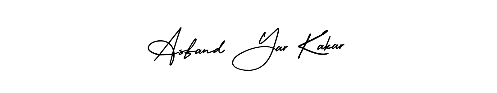 if you are searching for the best signature style for your name Asfand Yar Kakar. so please give up your signature search. here we have designed multiple signature styles  using AmerikaSignatureDemo-Regular. Asfand Yar Kakar signature style 3 images and pictures png