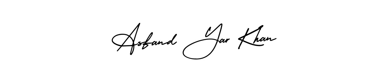 How to make Asfand Yar Khan name signature. Use AmerikaSignatureDemo-Regular style for creating short signs online. This is the latest handwritten sign. Asfand Yar Khan signature style 3 images and pictures png