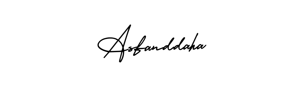 It looks lik you need a new signature style for name Asfanddaha. Design unique handwritten (AmerikaSignatureDemo-Regular) signature with our free signature maker in just a few clicks. Asfanddaha signature style 3 images and pictures png