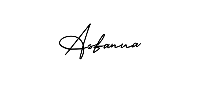 Use a signature maker to create a handwritten signature online. With this signature software, you can design (AmerikaSignatureDemo-Regular) your own signature for name Asfanua. Asfanua signature style 3 images and pictures png