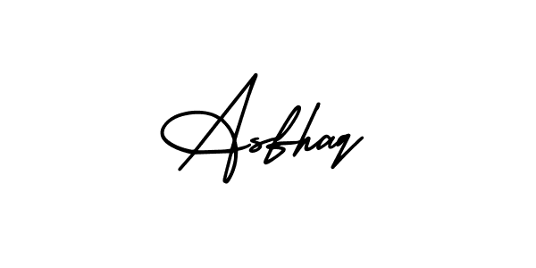 The best way (AmerikaSignatureDemo-Regular) to make a short signature is to pick only two or three words in your name. The name Asfhaq include a total of six letters. For converting this name. Asfhaq signature style 3 images and pictures png