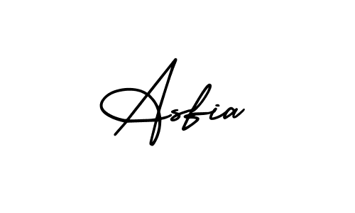 Design your own signature with our free online signature maker. With this signature software, you can create a handwritten (AmerikaSignatureDemo-Regular) signature for name Asfia. Asfia signature style 3 images and pictures png