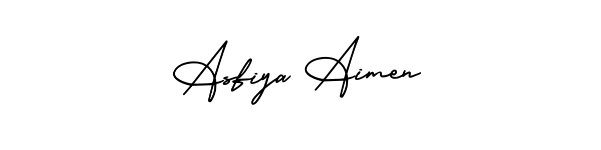 Use a signature maker to create a handwritten signature online. With this signature software, you can design (AmerikaSignatureDemo-Regular) your own signature for name Asfiya Aimen. Asfiya Aimen signature style 3 images and pictures png