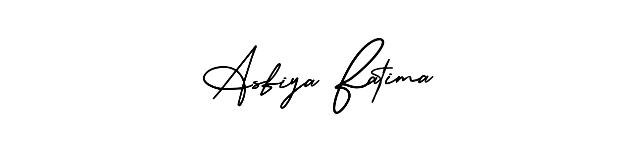 How to make Asfiya Fatima name signature. Use AmerikaSignatureDemo-Regular style for creating short signs online. This is the latest handwritten sign. Asfiya Fatima signature style 3 images and pictures png