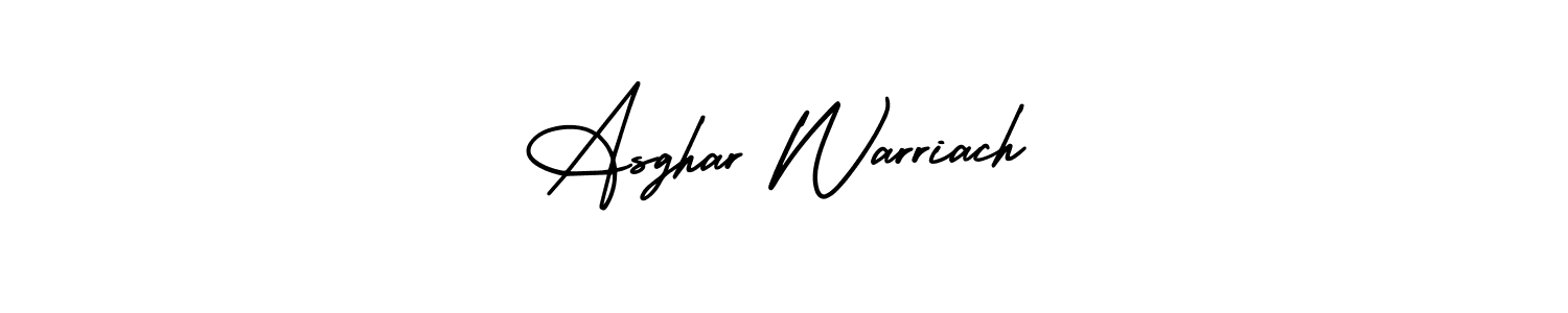 It looks lik you need a new signature style for name Asghar Warriach. Design unique handwritten (AmerikaSignatureDemo-Regular) signature with our free signature maker in just a few clicks. Asghar Warriach signature style 3 images and pictures png