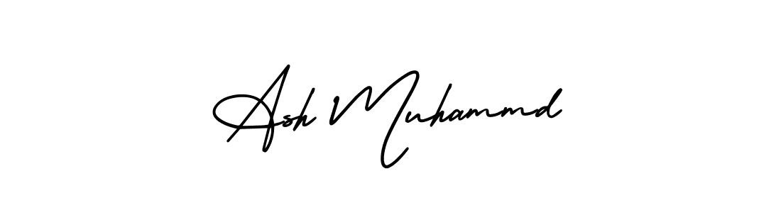 This is the best signature style for the Ash Muhammd name. Also you like these signature font (AmerikaSignatureDemo-Regular). Mix name signature. Ash Muhammd signature style 3 images and pictures png