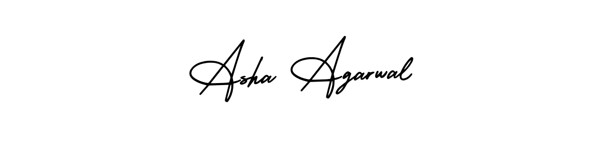 How to make Asha Agarwal name signature. Use AmerikaSignatureDemo-Regular style for creating short signs online. This is the latest handwritten sign. Asha Agarwal signature style 3 images and pictures png