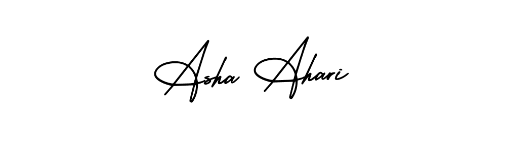 Make a beautiful signature design for name Asha Ahari. Use this online signature maker to create a handwritten signature for free. Asha Ahari signature style 3 images and pictures png