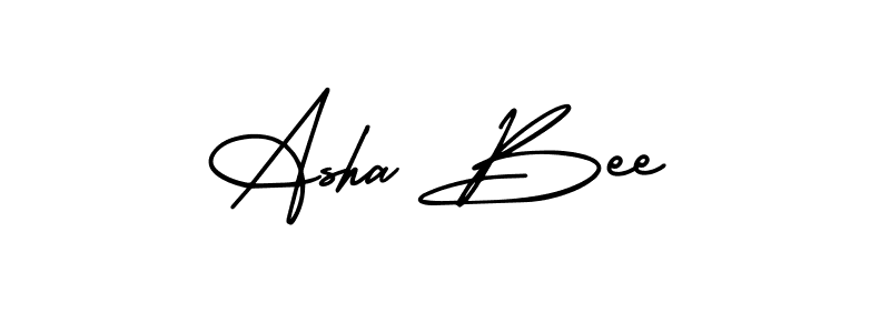 How to make Asha Bee signature? AmerikaSignatureDemo-Regular is a professional autograph style. Create handwritten signature for Asha Bee name. Asha Bee signature style 3 images and pictures png