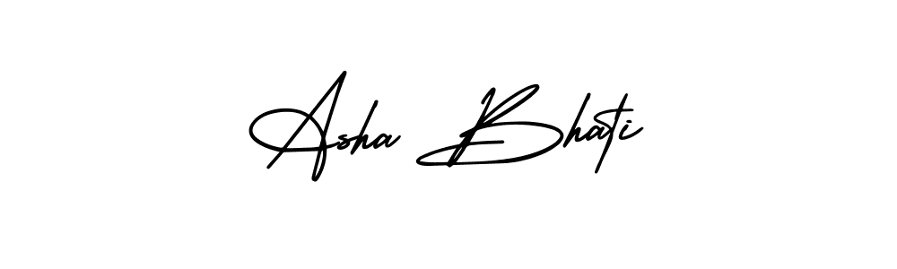 Similarly AmerikaSignatureDemo-Regular is the best handwritten signature design. Signature creator online .You can use it as an online autograph creator for name Asha Bhati. Asha Bhati signature style 3 images and pictures png