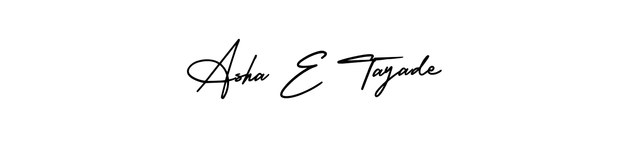 Make a short Asha E Tayade signature style. Manage your documents anywhere anytime using AmerikaSignatureDemo-Regular. Create and add eSignatures, submit forms, share and send files easily. Asha E Tayade signature style 3 images and pictures png