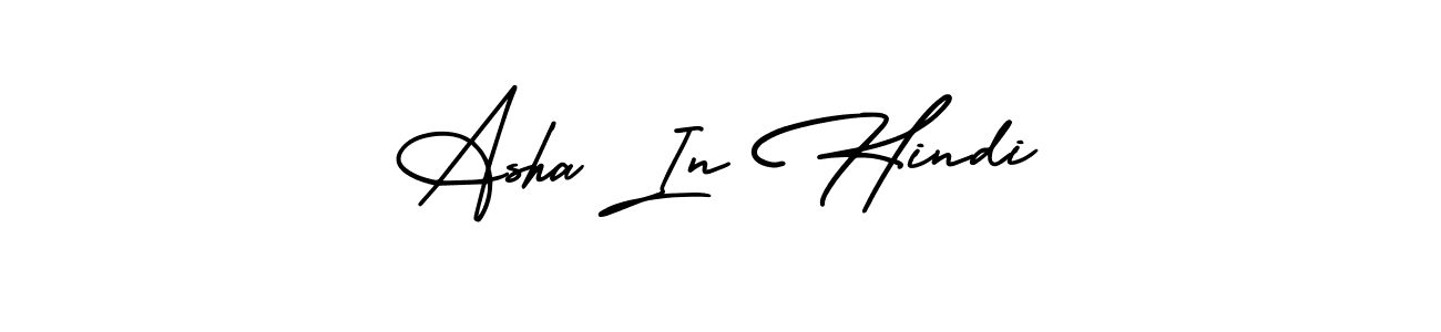 Asha In Hindi stylish signature style. Best Handwritten Sign (AmerikaSignatureDemo-Regular) for my name. Handwritten Signature Collection Ideas for my name Asha In Hindi. Asha In Hindi signature style 3 images and pictures png