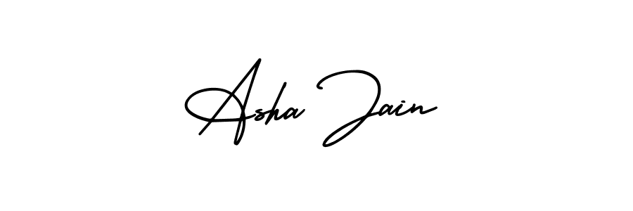 How to make Asha Jain signature? AmerikaSignatureDemo-Regular is a professional autograph style. Create handwritten signature for Asha Jain name. Asha Jain signature style 3 images and pictures png