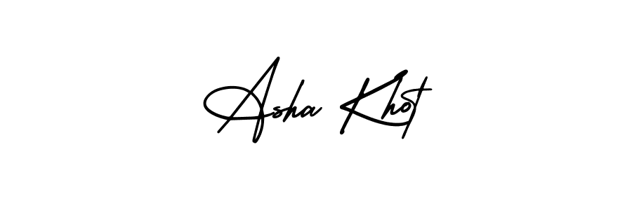 You should practise on your own different ways (AmerikaSignatureDemo-Regular) to write your name (Asha Khot) in signature. don't let someone else do it for you. Asha Khot signature style 3 images and pictures png