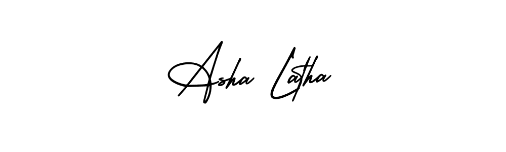 Use a signature maker to create a handwritten signature online. With this signature software, you can design (AmerikaSignatureDemo-Regular) your own signature for name Asha Latha. Asha Latha signature style 3 images and pictures png