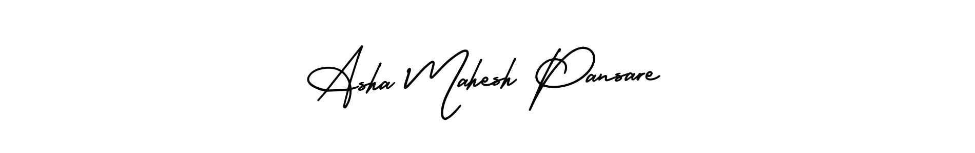 Create a beautiful signature design for name Asha Mahesh Pansare. With this signature (AmerikaSignatureDemo-Regular) fonts, you can make a handwritten signature for free. Asha Mahesh Pansare signature style 3 images and pictures png