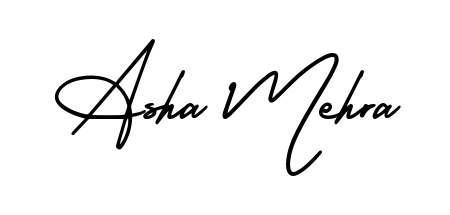 Make a beautiful signature design for name Asha Mehra. With this signature (AmerikaSignatureDemo-Regular) style, you can create a handwritten signature for free. Asha Mehra signature style 3 images and pictures png
