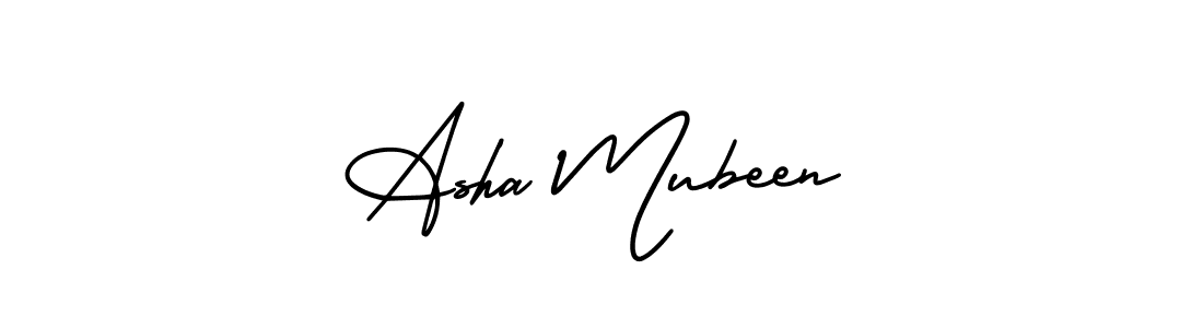 Use a signature maker to create a handwritten signature online. With this signature software, you can design (AmerikaSignatureDemo-Regular) your own signature for name Asha Mubeen. Asha Mubeen signature style 3 images and pictures png