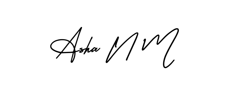 Check out images of Autograph of Asha N M name. Actor Asha N M Signature Style. AmerikaSignatureDemo-Regular is a professional sign style online. Asha N M signature style 3 images and pictures png