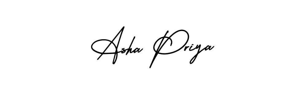 Use a signature maker to create a handwritten signature online. With this signature software, you can design (AmerikaSignatureDemo-Regular) your own signature for name Asha Priya. Asha Priya signature style 3 images and pictures png