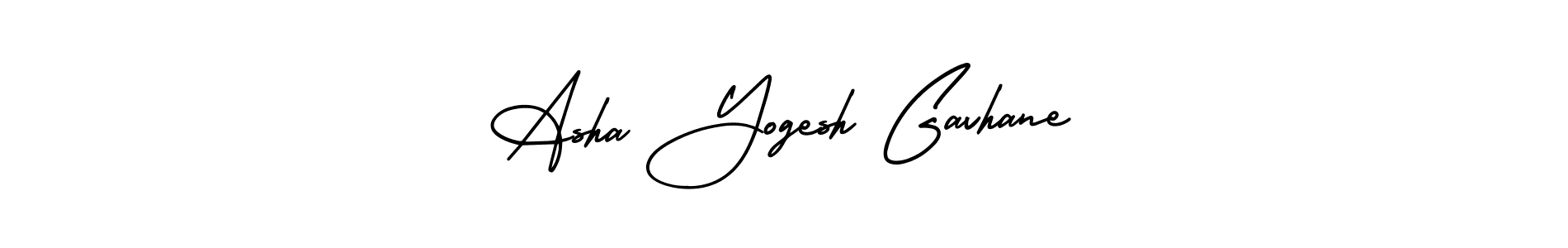 Asha Yogesh Gavhane stylish signature style. Best Handwritten Sign (AmerikaSignatureDemo-Regular) for my name. Handwritten Signature Collection Ideas for my name Asha Yogesh Gavhane. Asha Yogesh Gavhane signature style 3 images and pictures png