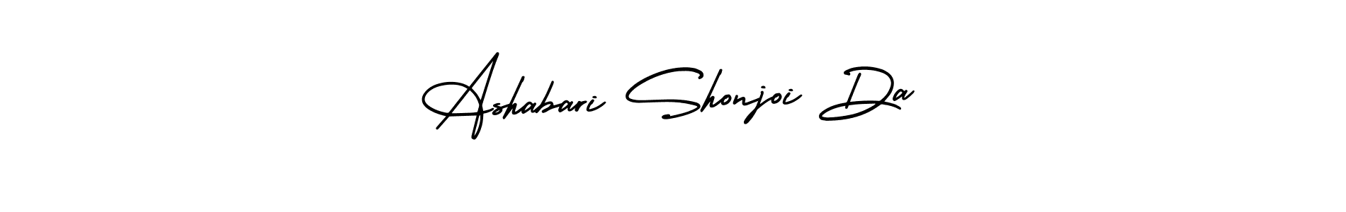 Also You can easily find your signature by using the search form. We will create Ashabari Shonjoi Da name handwritten signature images for you free of cost using AmerikaSignatureDemo-Regular sign style. Ashabari Shonjoi Da signature style 3 images and pictures png