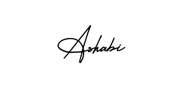 Make a beautiful signature design for name Ashabi. With this signature (AmerikaSignatureDemo-Regular) style, you can create a handwritten signature for free. Ashabi signature style 3 images and pictures png