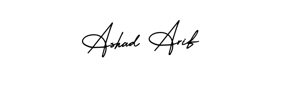 Make a beautiful signature design for name Ashad Arif. With this signature (AmerikaSignatureDemo-Regular) style, you can create a handwritten signature for free. Ashad Arif signature style 3 images and pictures png