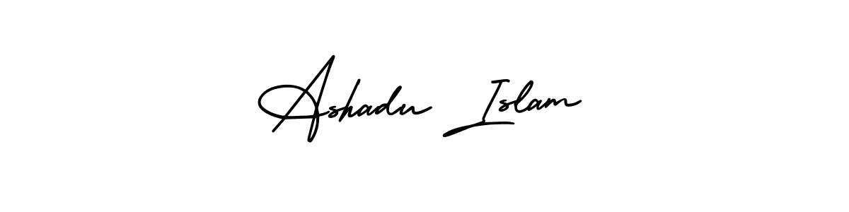 Use a signature maker to create a handwritten signature online. With this signature software, you can design (AmerikaSignatureDemo-Regular) your own signature for name Ashadu Islam. Ashadu Islam signature style 3 images and pictures png