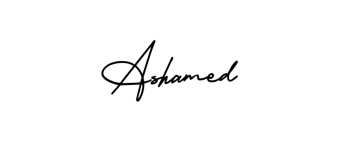 How to Draw Ashamed signature style? AmerikaSignatureDemo-Regular is a latest design signature styles for name Ashamed. Ashamed signature style 3 images and pictures png