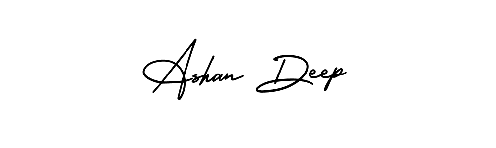 Ashan Deep stylish signature style. Best Handwritten Sign (AmerikaSignatureDemo-Regular) for my name. Handwritten Signature Collection Ideas for my name Ashan Deep. Ashan Deep signature style 3 images and pictures png