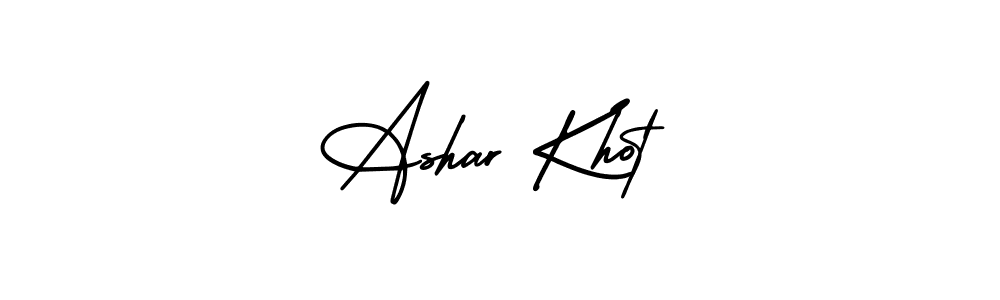 How to make Ashar Khot signature? AmerikaSignatureDemo-Regular is a professional autograph style. Create handwritten signature for Ashar Khot name. Ashar Khot signature style 3 images and pictures png