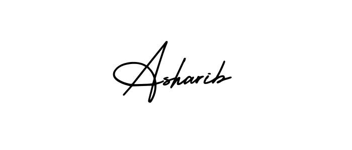 Design your own signature with our free online signature maker. With this signature software, you can create a handwritten (AmerikaSignatureDemo-Regular) signature for name Asharib. Asharib signature style 3 images and pictures png