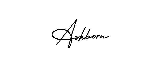 The best way (AmerikaSignatureDemo-Regular) to make a short signature is to pick only two or three words in your name. The name Ashborn include a total of six letters. For converting this name. Ashborn signature style 3 images and pictures png