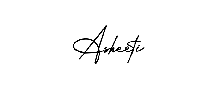 You should practise on your own different ways (AmerikaSignatureDemo-Regular) to write your name (Asheeti) in signature. don't let someone else do it for you. Asheeti signature style 3 images and pictures png