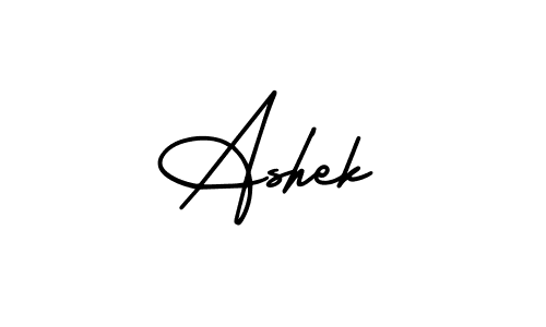 Create a beautiful signature design for name Ashek. With this signature (AmerikaSignatureDemo-Regular) fonts, you can make a handwritten signature for free. Ashek signature style 3 images and pictures png