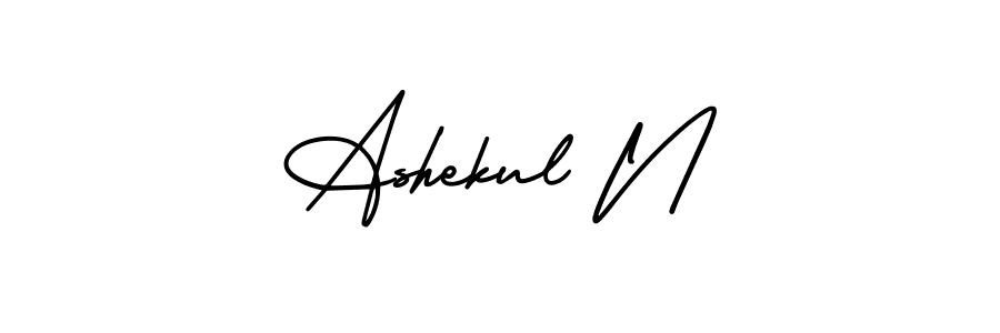 Also we have Ashekul N name is the best signature style. Create professional handwritten signature collection using AmerikaSignatureDemo-Regular autograph style. Ashekul N signature style 3 images and pictures png