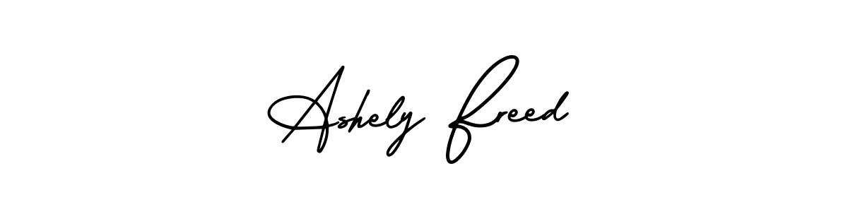 Use a signature maker to create a handwritten signature online. With this signature software, you can design (AmerikaSignatureDemo-Regular) your own signature for name Ashely Freed. Ashely Freed signature style 3 images and pictures png