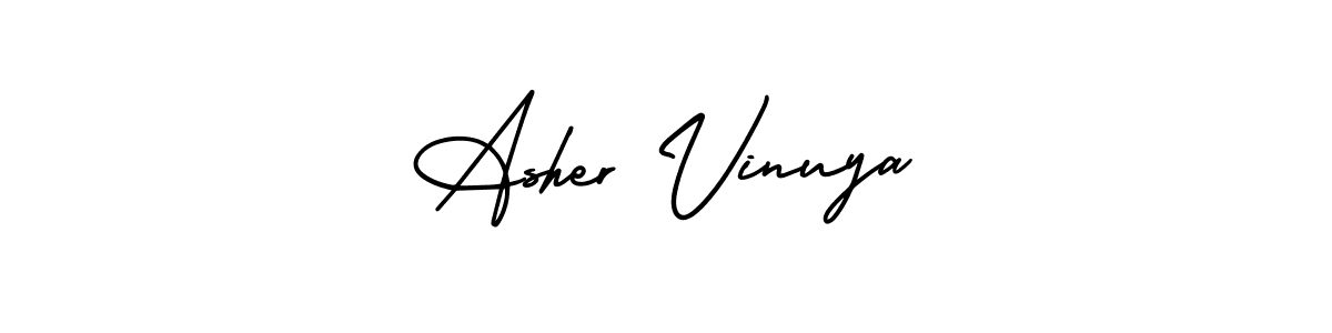 How to Draw Asher Vinuya signature style? AmerikaSignatureDemo-Regular is a latest design signature styles for name Asher Vinuya. Asher Vinuya signature style 3 images and pictures png