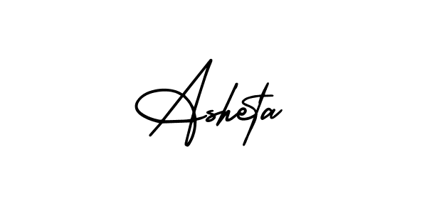 Create a beautiful signature design for name Asheta. With this signature (AmerikaSignatureDemo-Regular) fonts, you can make a handwritten signature for free. Asheta signature style 3 images and pictures png