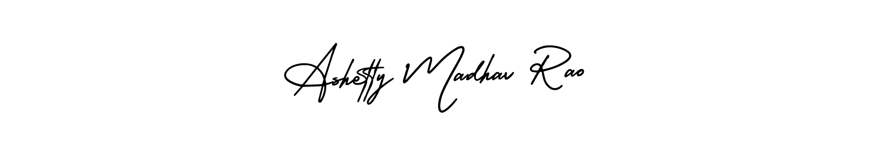 Use a signature maker to create a handwritten signature online. With this signature software, you can design (AmerikaSignatureDemo-Regular) your own signature for name Ashetty Madhav Rao. Ashetty Madhav Rao signature style 3 images and pictures png